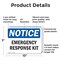 Signmission Emergency Response Kit, 10 in W x Rectangle, Plastic OS-2PACK-NS-P-710-L-15581 - alternate 3